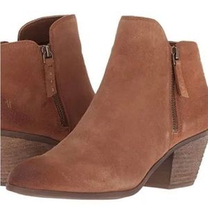 Frye Judith Zip Bootie Size 7.5 M Cognac